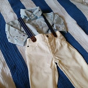 Carter's 2-pc. Anchor Pocket Bodysuit & Suspender